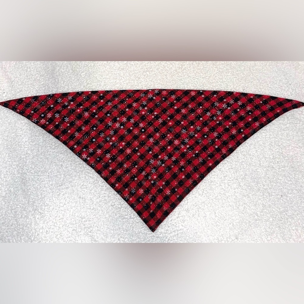 Large dog bandana gingham print